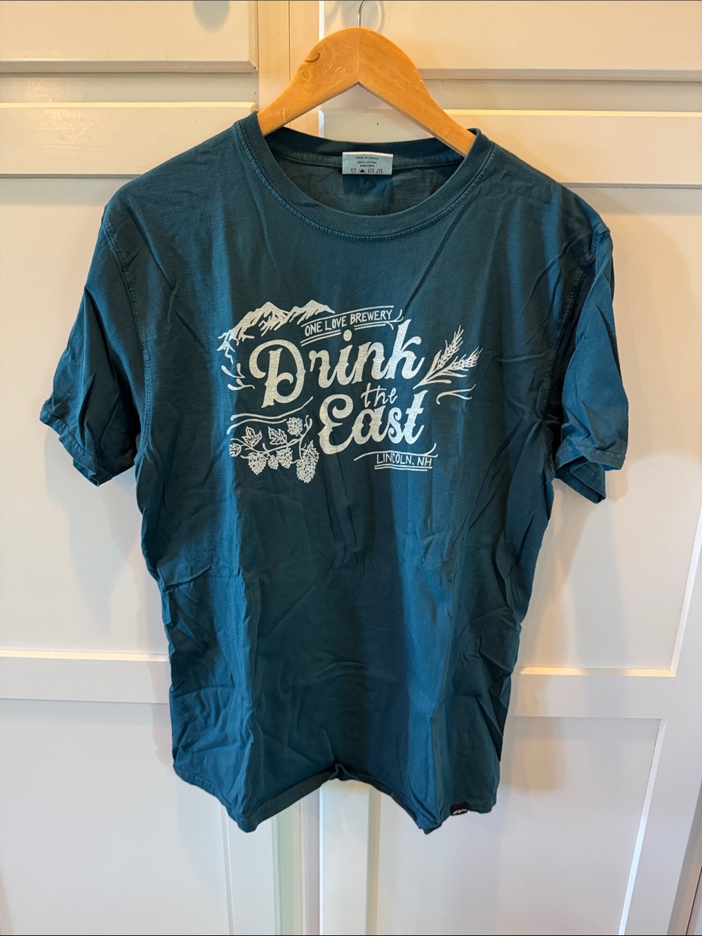 "Drink the East" One Love Brewery Men's Graphic Tee - Teal